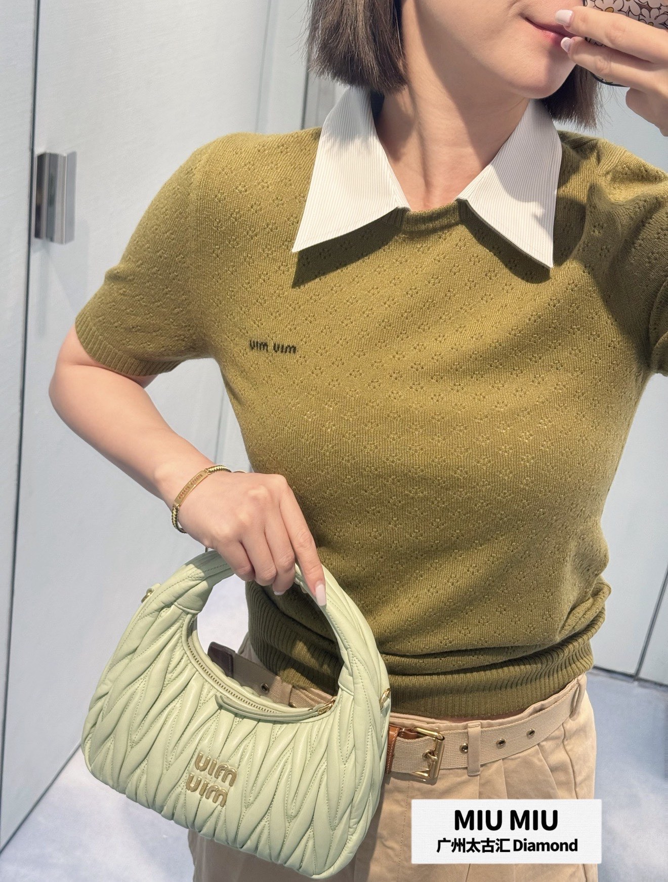 미우미우 여성 반팔 121729 Miu Miu T Shirt