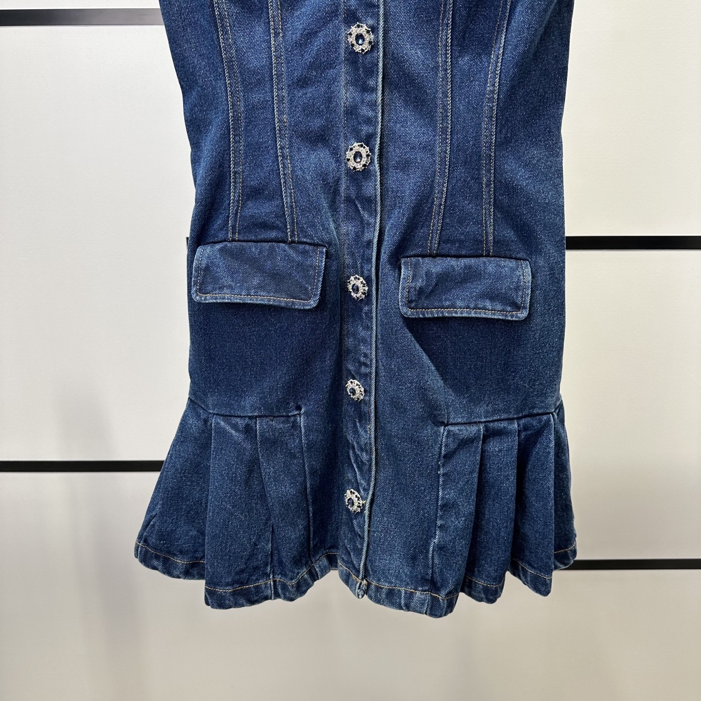 High-End Women’s Clothes: MAJE-Style Hand-Drive Cowboy Dress for Daily Leisure - 图片 5
