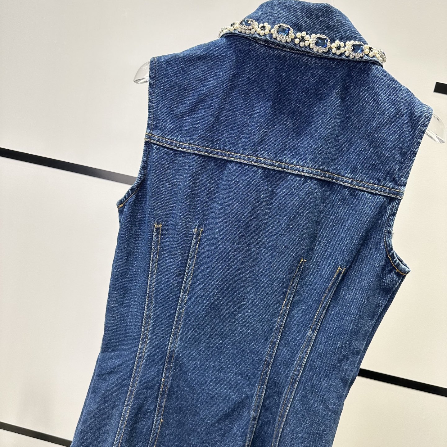 High-End Women’s Clothes: MAJE-Style Hand-Drive Cowboy Dress for Daily Leisure - 图片 7