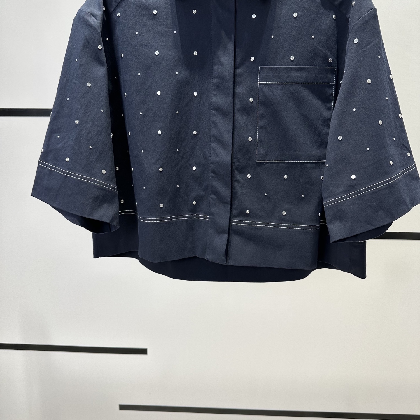 High-End Quality Women’s Dress: Sandro B5397 Semi-Skirt Blouse Tailored with Detailed Embellishments - 图片 6