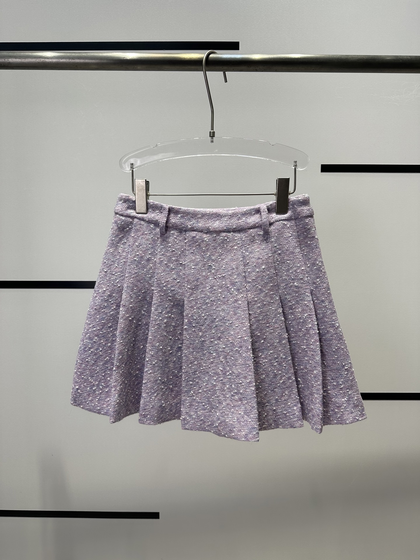 Elegant Purple Tweed Set: Sleeveless Top with Lace Trim & Pleated Mini Skirt 8 i1756272176958 1915 0 6