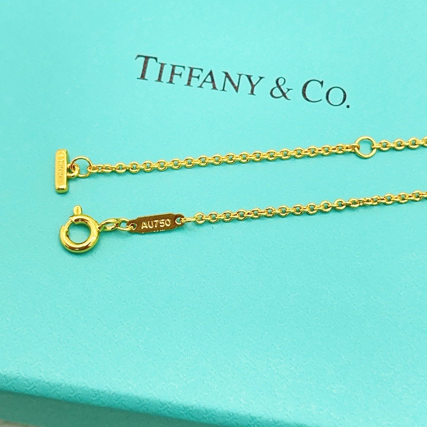 【Tiffany*帝芙尼最新款🆕🆕金色边钻笑脸项链】一致官网黄铜材质，非常的上镜‼️设计很特别值得入手。