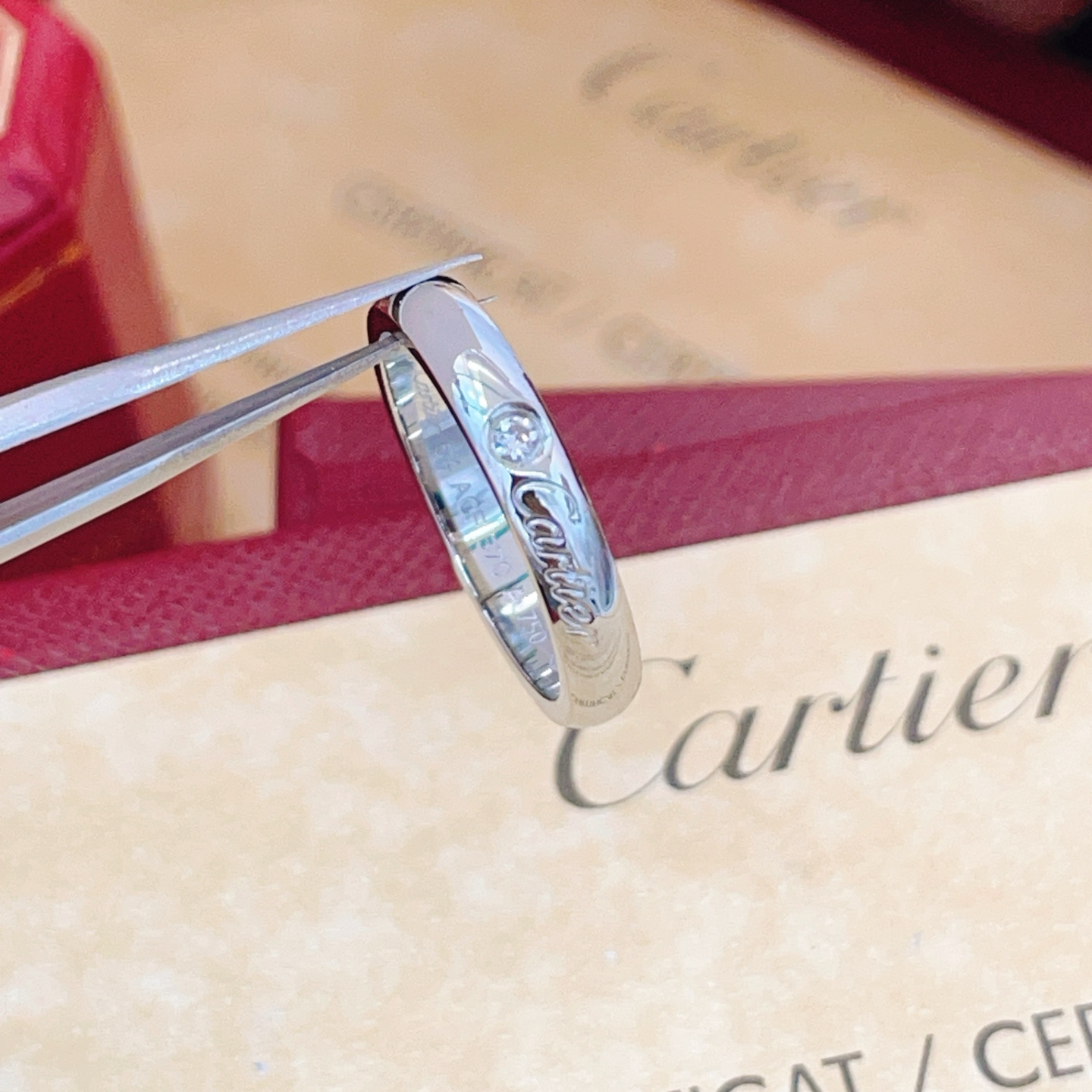 大小尺寸:6号、7号、8号【Cartie*最新款🆕🆕银色单钻戒指】一致官网黄铜材质，非常的上镜‼️设计很