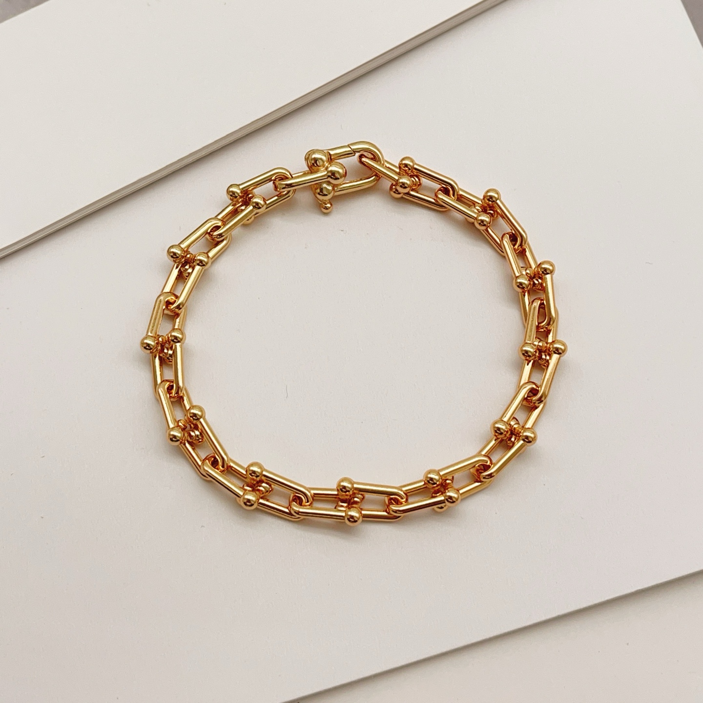 Tiffany & Co. Tiffany*帝芙尼U形玫瑰金手链一致ZP黄铜材质