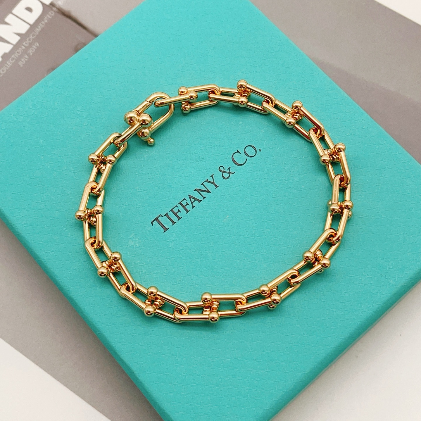 Tiffany & Co. Tiffany*帝芙尼U形玫瑰金手链一致ZP黄铜材质