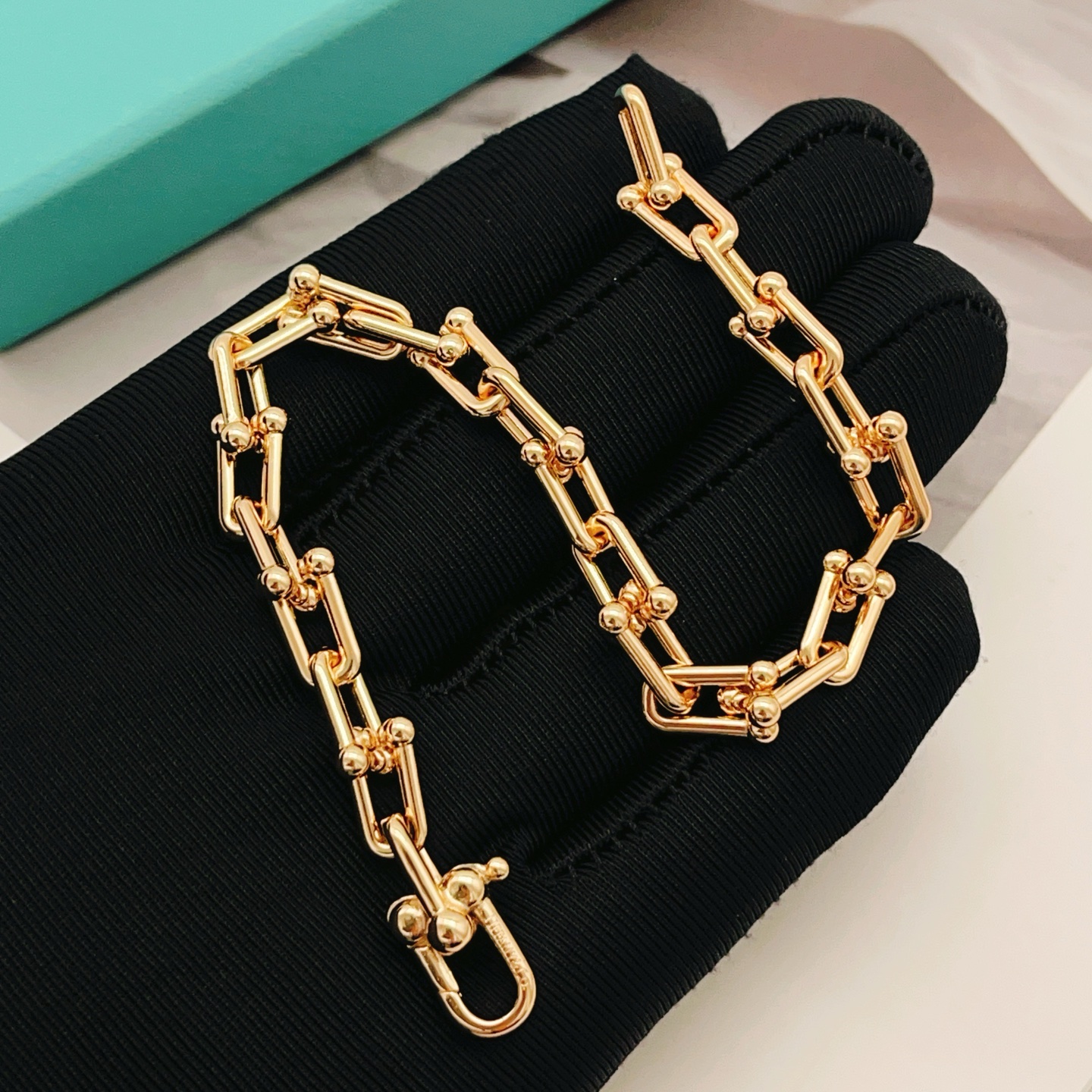Tiffany & Co. Tiffany*帝芙尼U形玫瑰金手链一致ZP黄铜材质