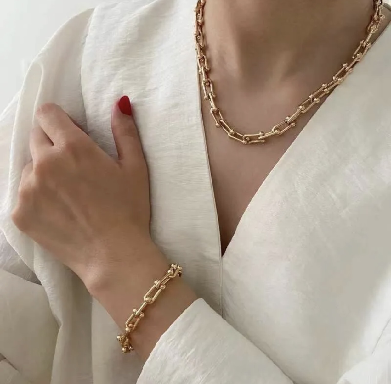 Tiffany & Co. Tiffany*帝芙尼U形玫瑰金手链一致ZP黄铜材质
