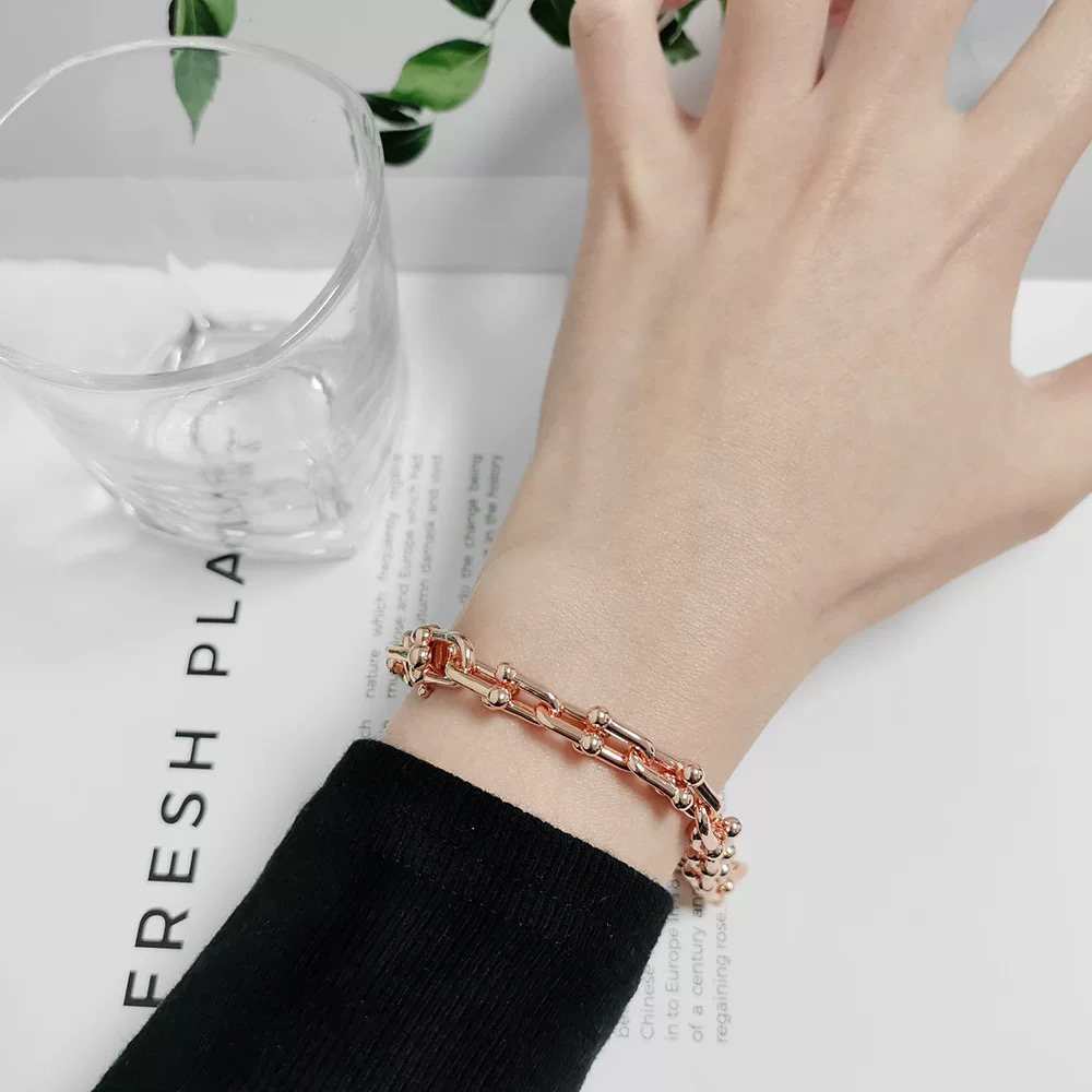 Tiffany & Co. Tiffany*帝芙尼U形玫瑰金手链一致ZP黄铜材质
