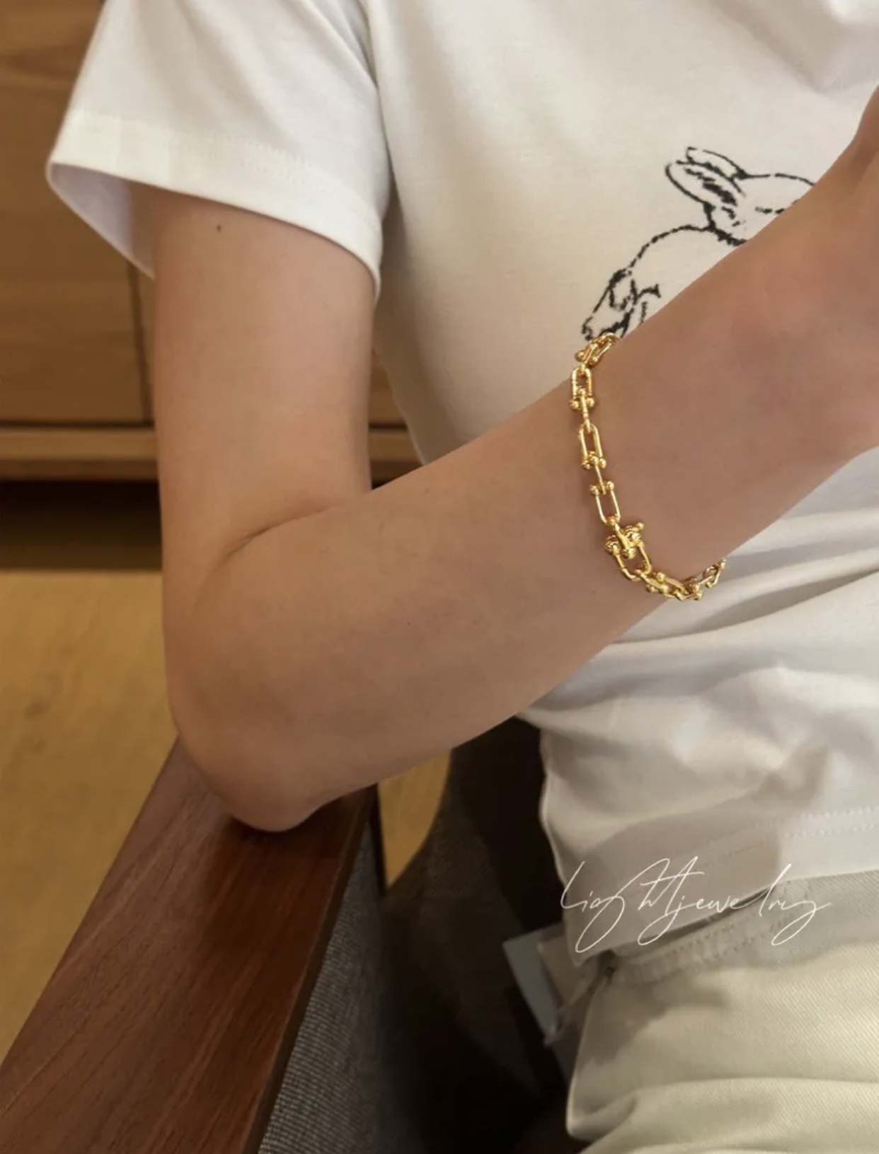Tiffany & Co. Tiffany*帝芙尼U形玫瑰金手链一致ZP黄铜材质
