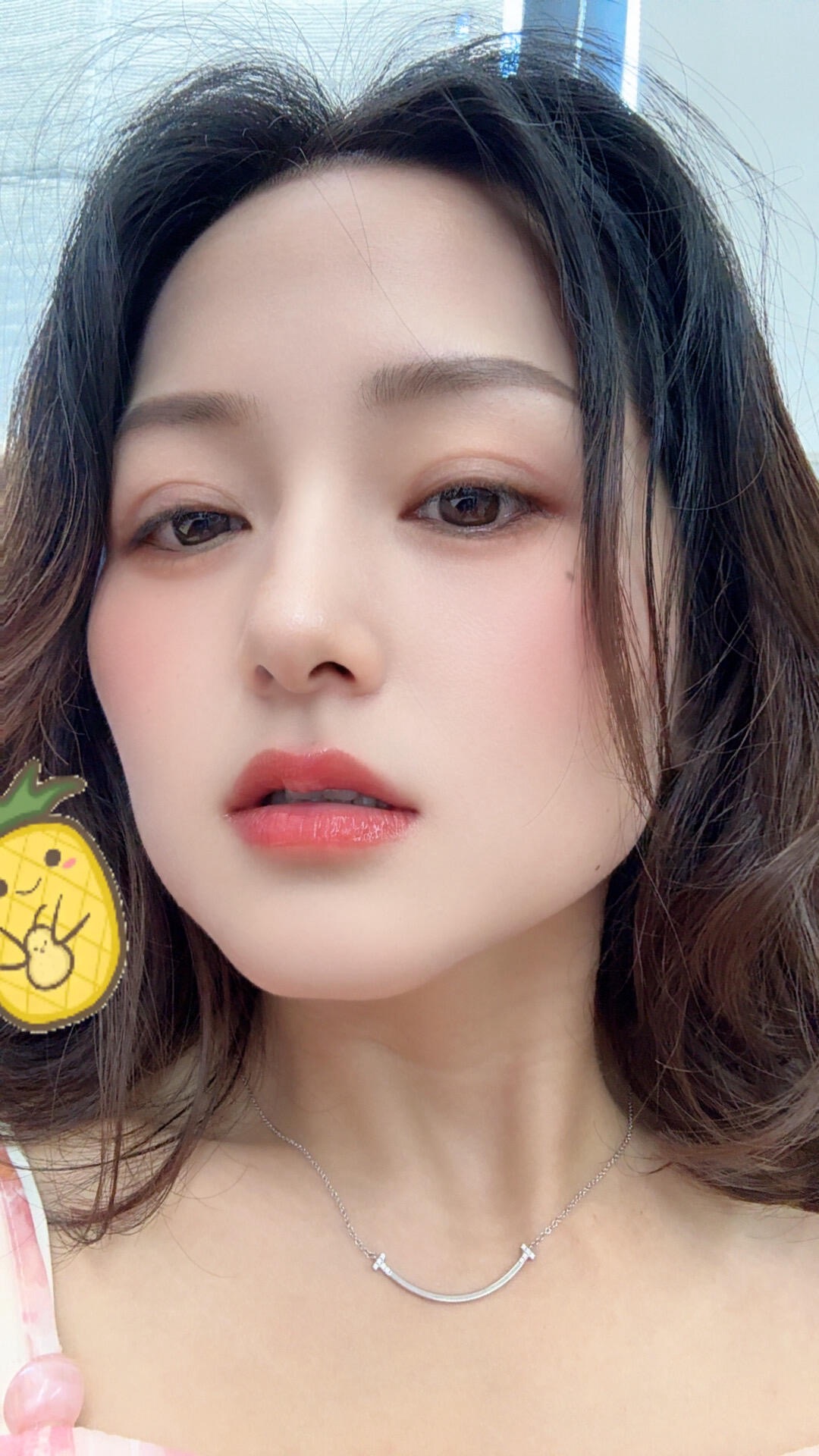 Tiffany & Co. Tiffany*帝芙尼笑脸镶钻银色项链一致ZP黄铜材质