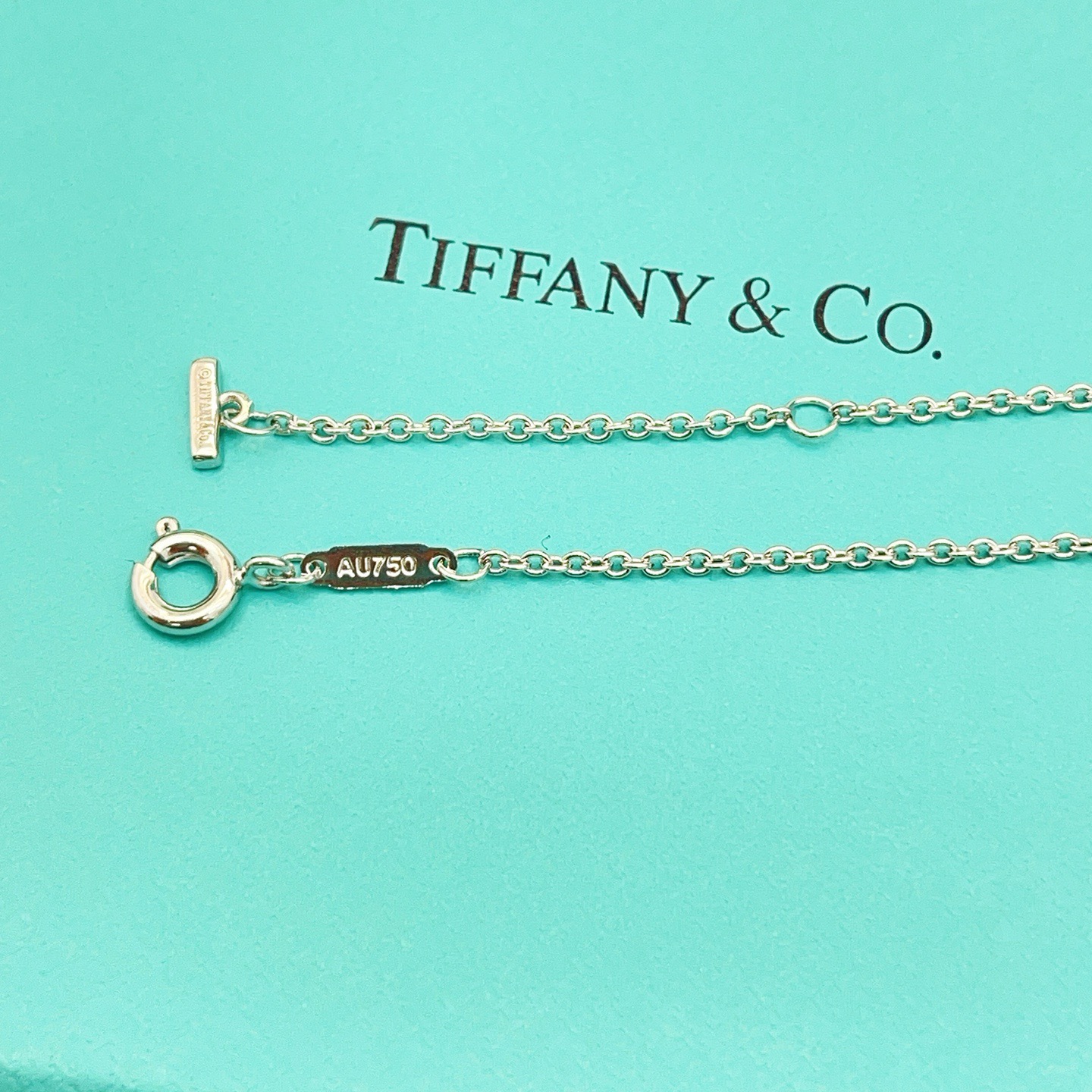 Tiffany & Co. Tiffany*帝芙尼笑脸镶钻银色项链一致ZP黄铜材质