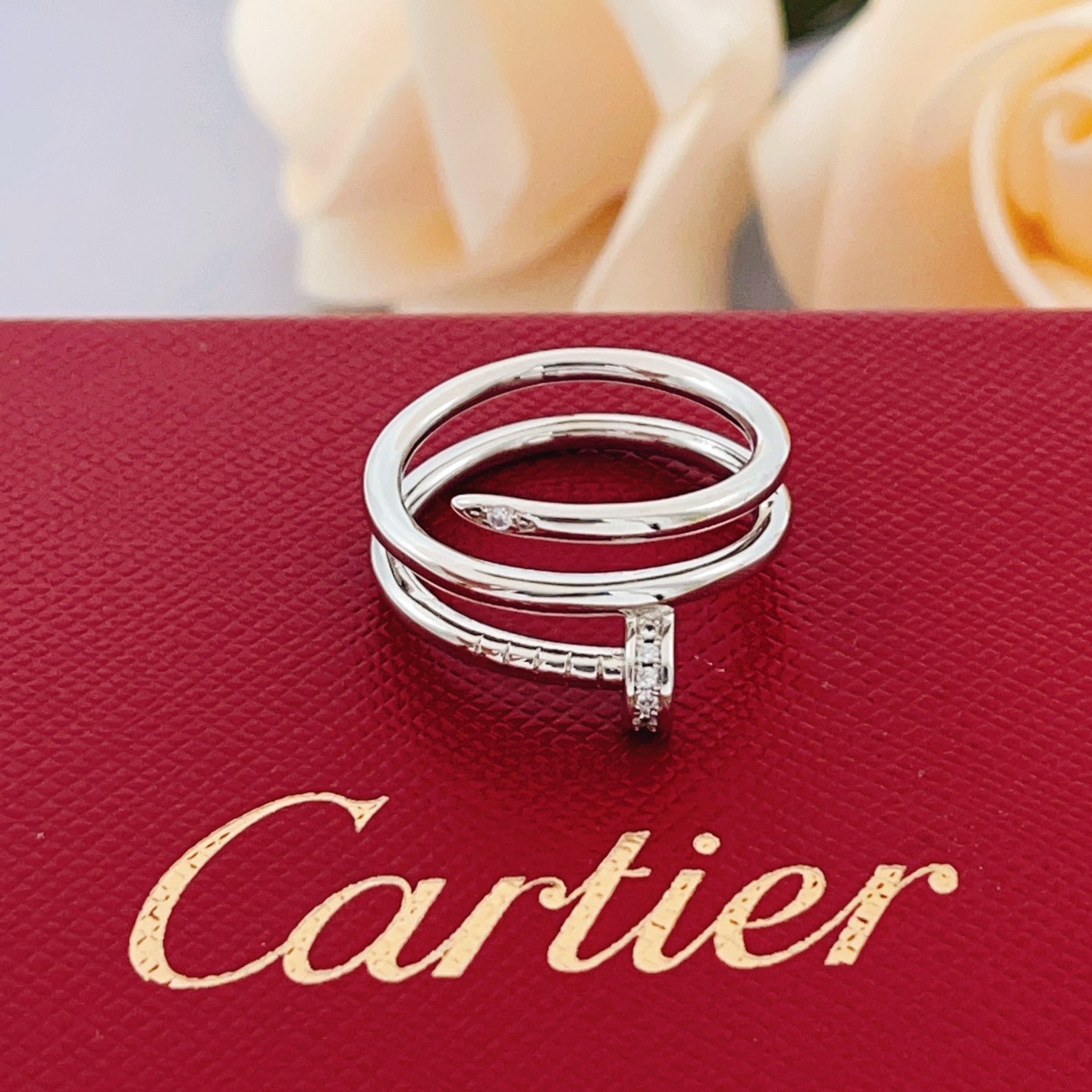 大小尺寸:6号、7号、8号【Cartie*最新款🆕🆕银色钉子戒指】一致官网黄铜材质，非常的上镜‼️设计很