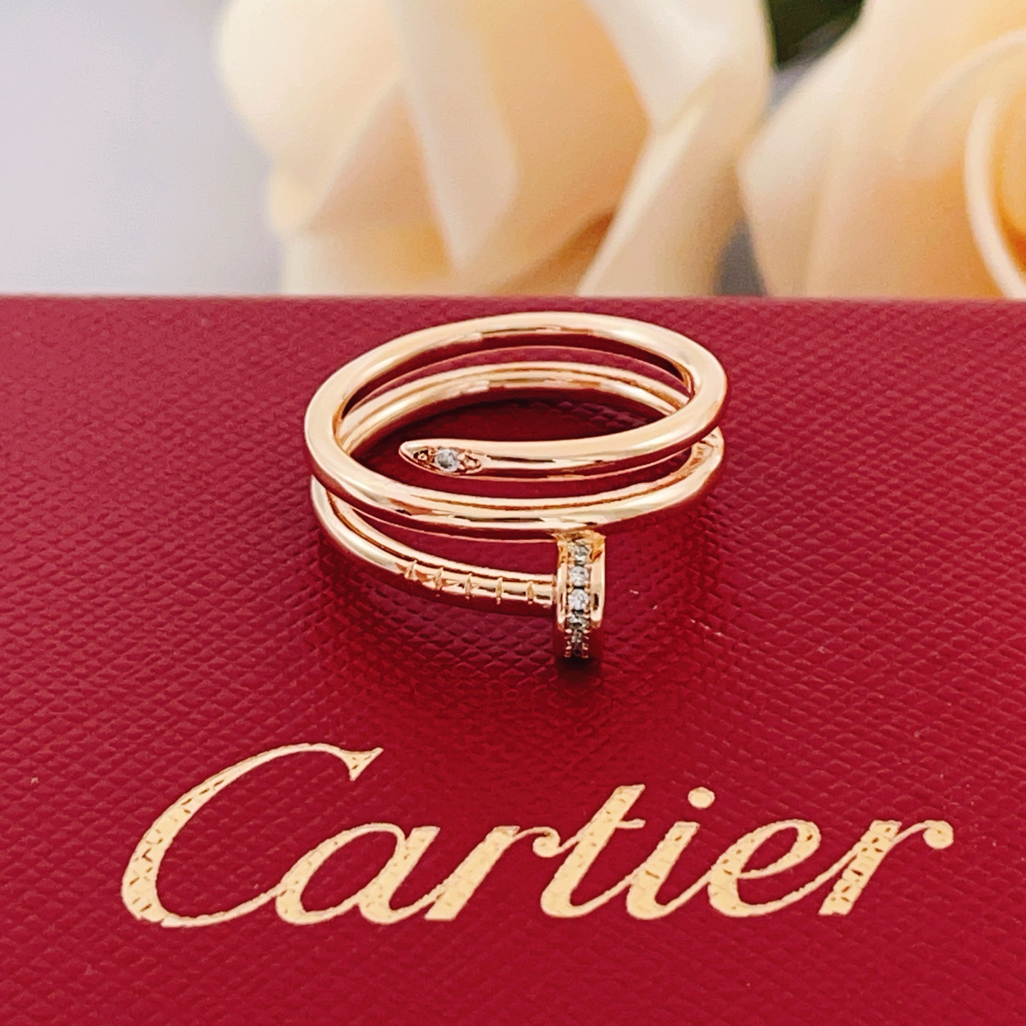 大小尺寸:6号、7号、8号【Cartie*最新款🆕🆕玫瑰金钉子戒指】一致官网黄铜材质，非常的上镜‼️设计