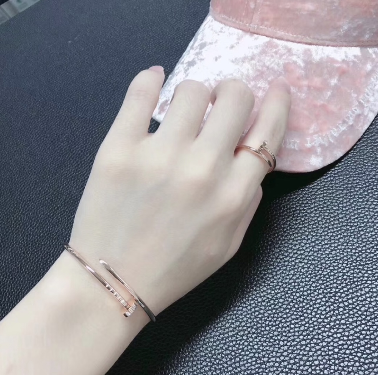 KJ041银色KJ040玫瑰金KJ042金色大小尺寸:6号、7号、8号【Cartie*最新款🆕🆕三色钉子