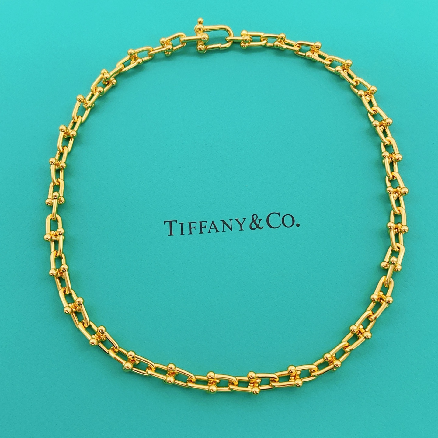 Tiffany & Co. Tiffany*帝芙尼最新款 U形金色项链一致ZP黄铜材质