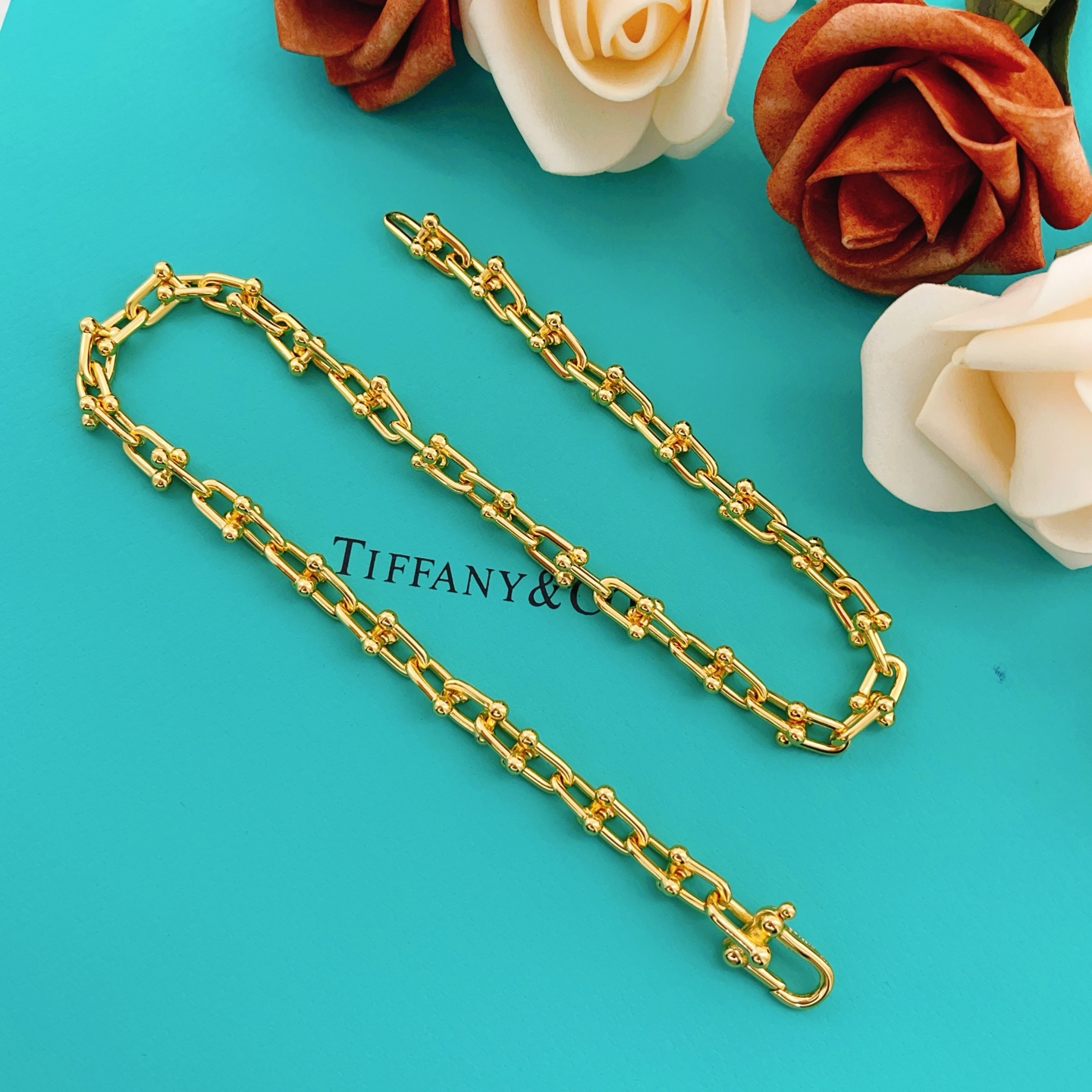 Tiffany & Co. Tiffany*帝芙尼最新款 U形金色项链一致ZP黄铜材质