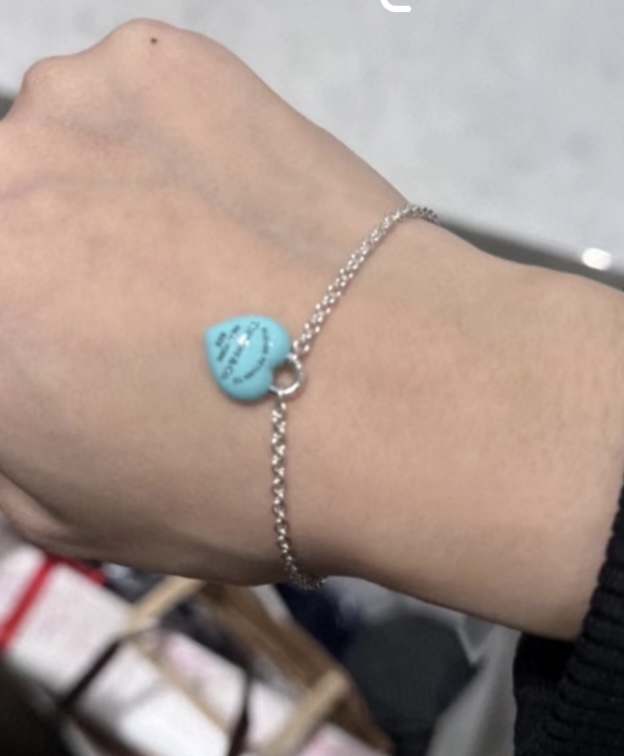 Tiffany & Co. Tiffany*帝芙尼最新款 银色蓝胖爱心手链一致ZP黄铜材质