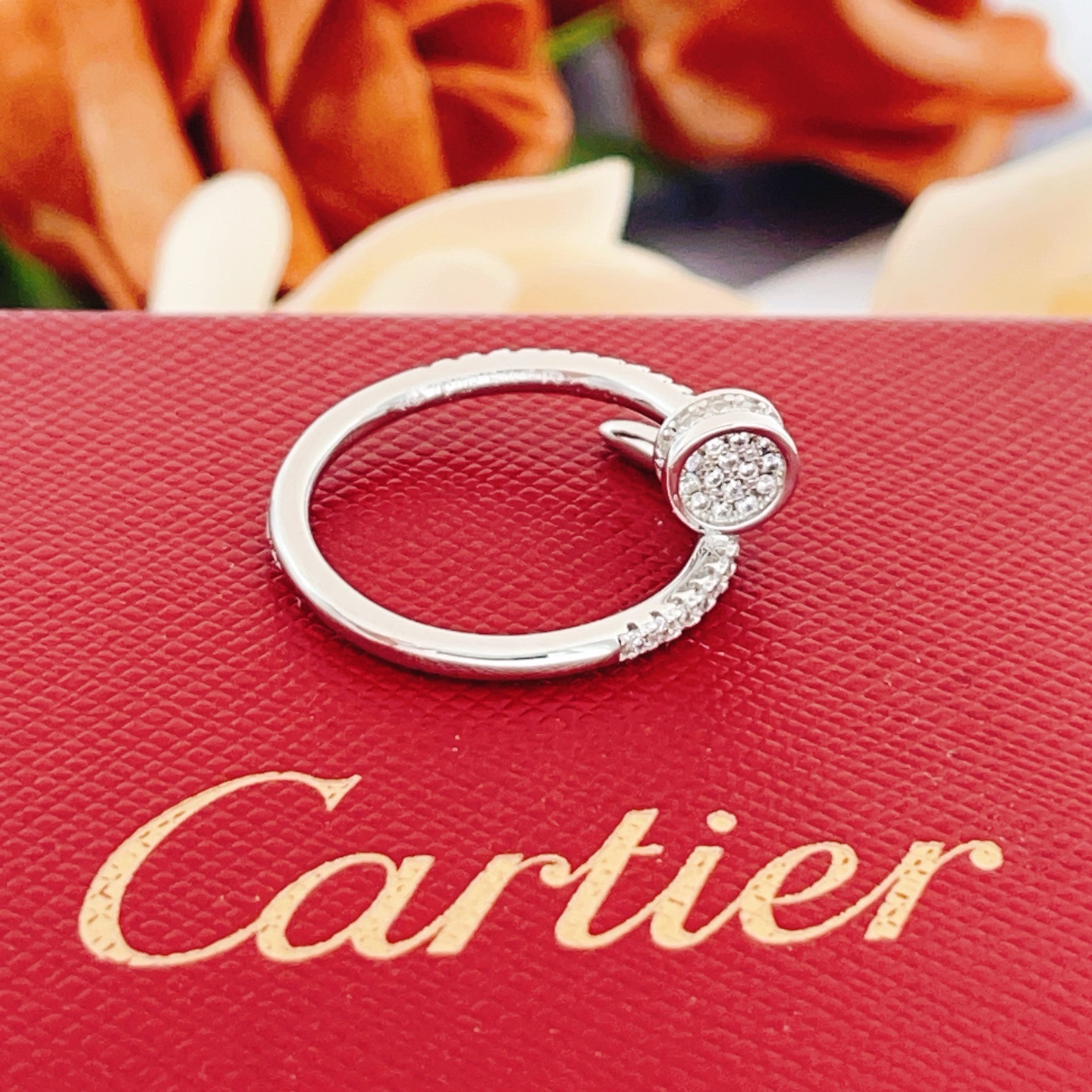 大小尺寸:6号、7号、8号【Cartie*最新款🆕🆕银色镶钻钉子戒指】一致官网黄铜材质,非常的上镜‼️设 大小尺寸:6号、7号、8号【Cartie*最新款🆕🆕银色镶钻钉子戒指】一致官网黄铜材质,非常的上镜‼️设
