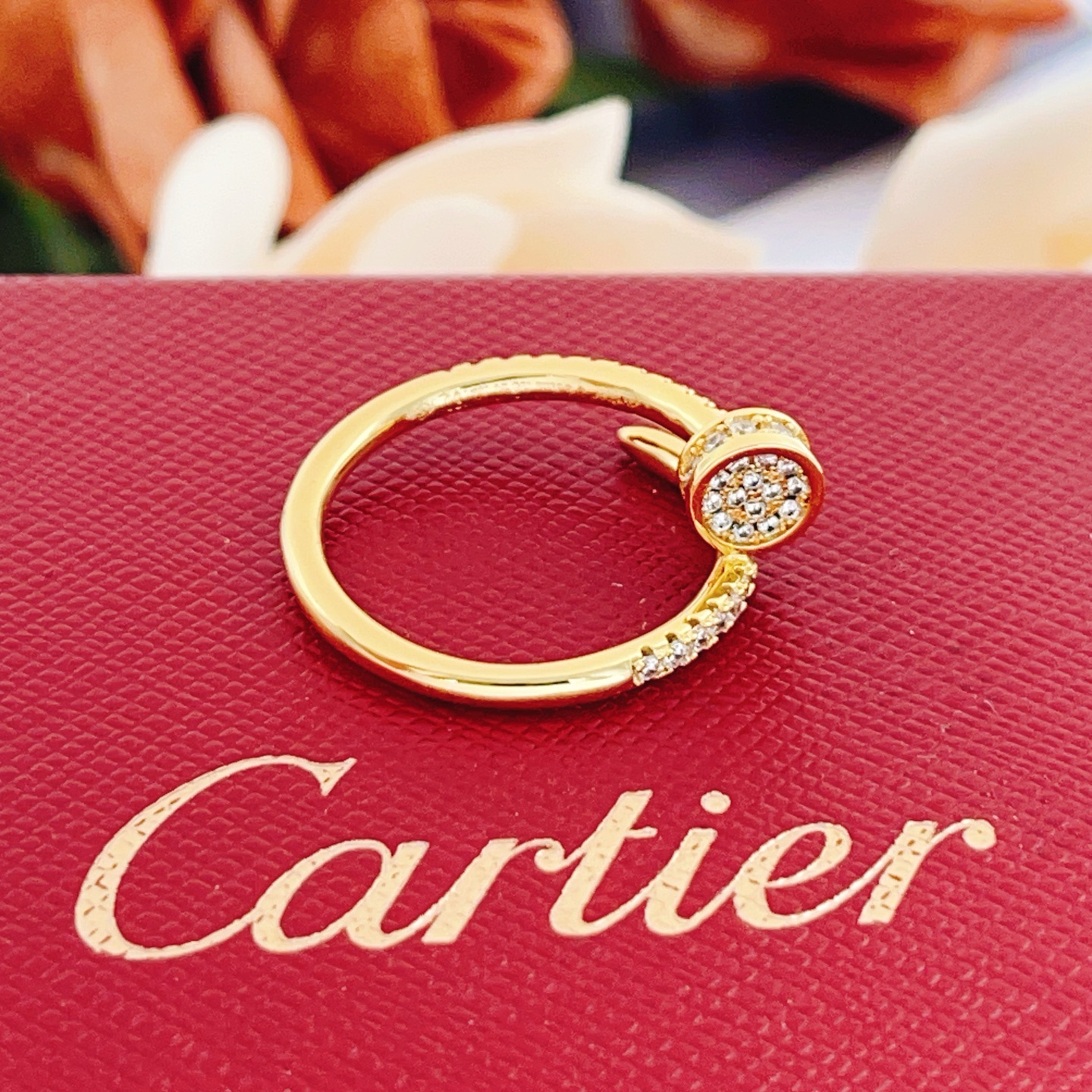 大小尺寸:6号、7号、8号【Cartie*最新款🆕🆕金色镶钻钉子戒指】一致官网黄铜材质,非常的上镜‼️设 大小尺寸:6号、7号、8号【Cartie*最新款🆕🆕金色镶钻钉子戒指】一致官网黄铜材质,非常的上镜‼️设