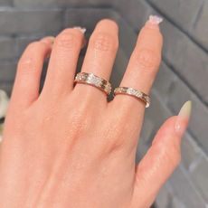 大小尺寸窄版:6号、7号、8号【Cartier*卡地亚最新款🆕🆕银色满天星两排钻戒指】一致官网黄铜材质, 大小尺寸窄版:6号、7号、8号【Cartier*卡地亚最新款🆕🆕银色满天星两排钻戒指】一致官网黄铜材质,