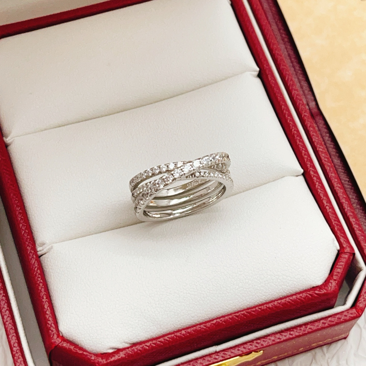 Cartier Etincelle de Cartier ring 18k white gold clear diamond No 7
