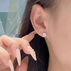 TE070银色TE071金色TE072玫瑰金【Tiffany*帝芙尼最新款🆕🆕三色镶钻字母耳钉】一致官网 TE070银色TE071金色TE072玫瑰金【Tiffany*帝芙尼最新款🆕🆕三色镶钻字母耳钉】一致官网