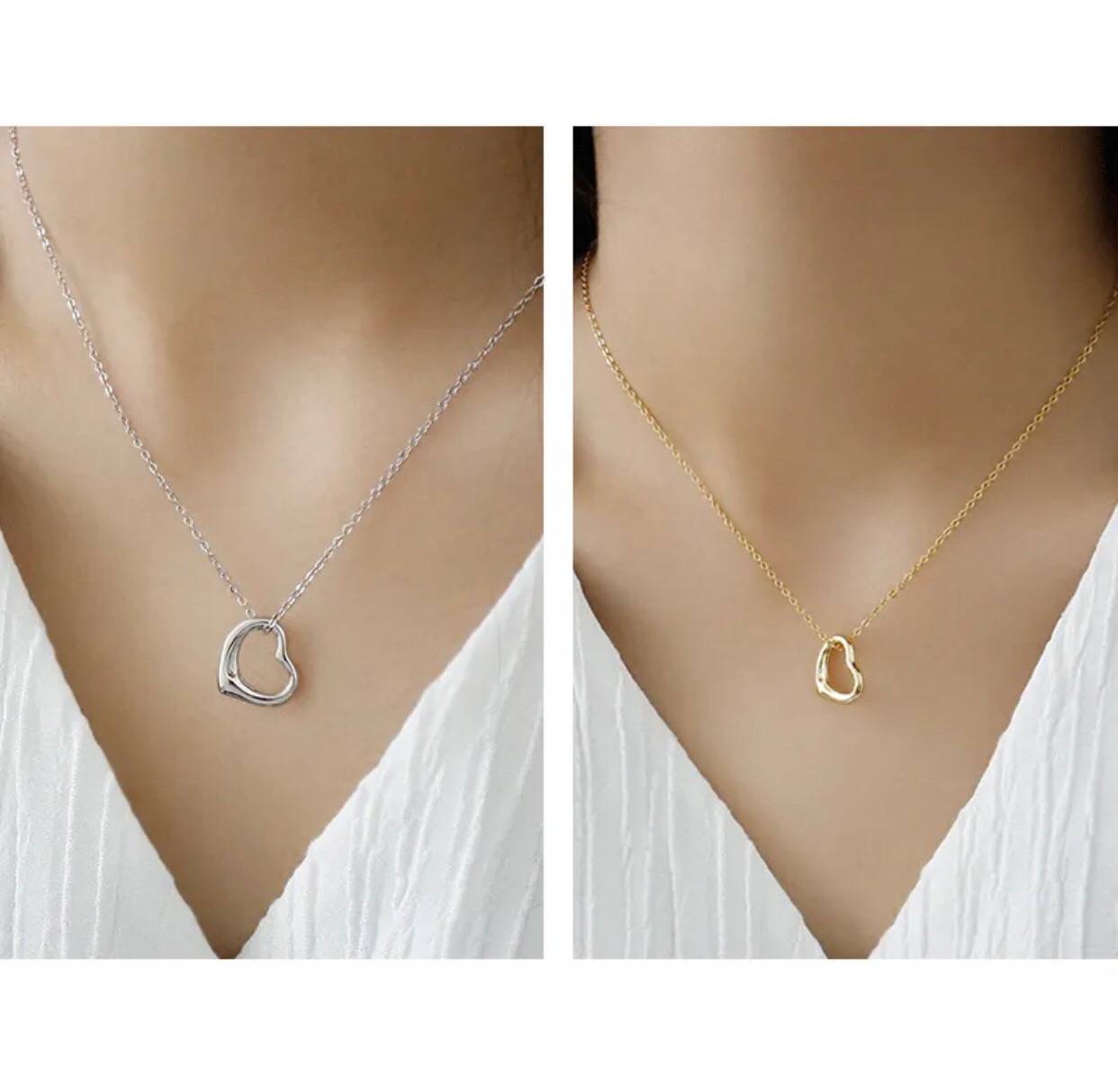 【Tiffany*帝芙尼最新款🆕🆕玫瑰金爱心项链】一致官网黄铜材质，非常的上镜‼️设计很特别值得入手。高