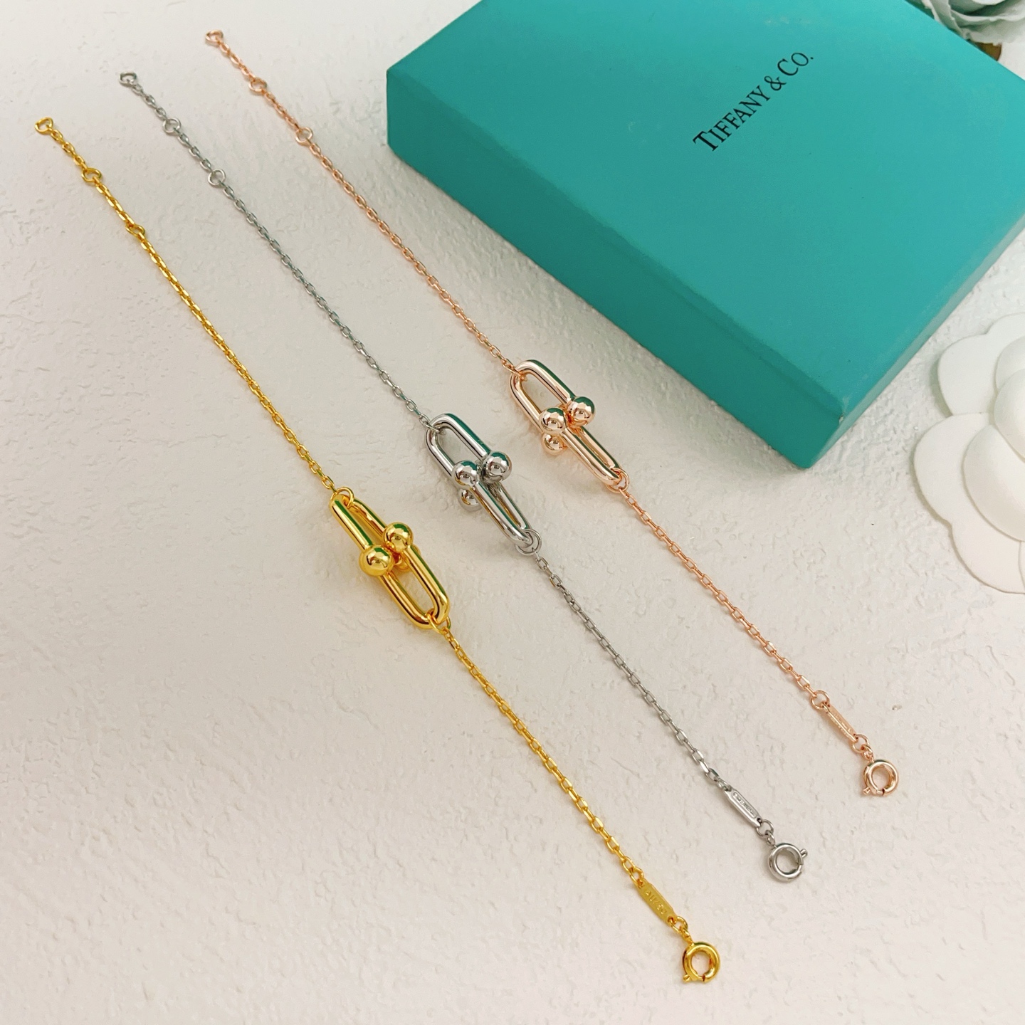 TS060银色TS061金色TS062玫瑰金【Tiffany*帝芙尼最新款🆕🆕三色光面马蹄手链】一致官网 TS060银色TS061金色TS062玫瑰金【Tiffany*帝芙尼最新款🆕🆕三色光面马蹄手链】一致官网