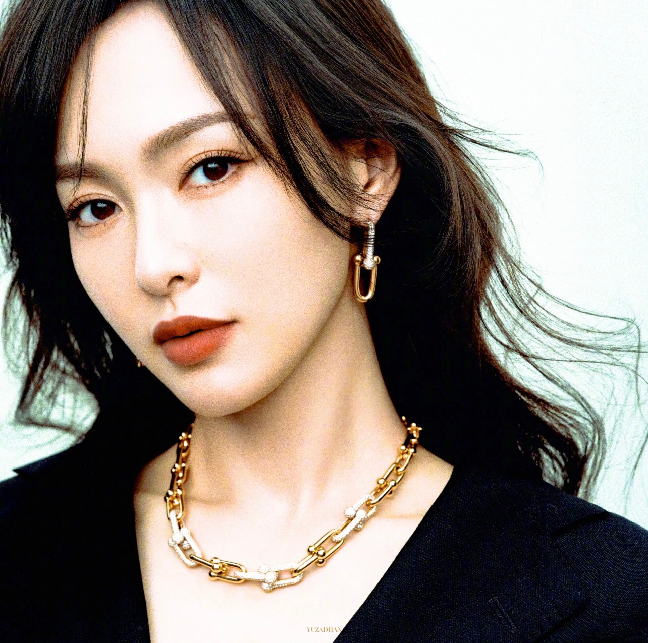【Tiffany*帝芙尼最新款🆕🆕金色镶钻渐变马蹄项链】一致官网黄铜材质，非常的上镜‼️设计很特别值得入