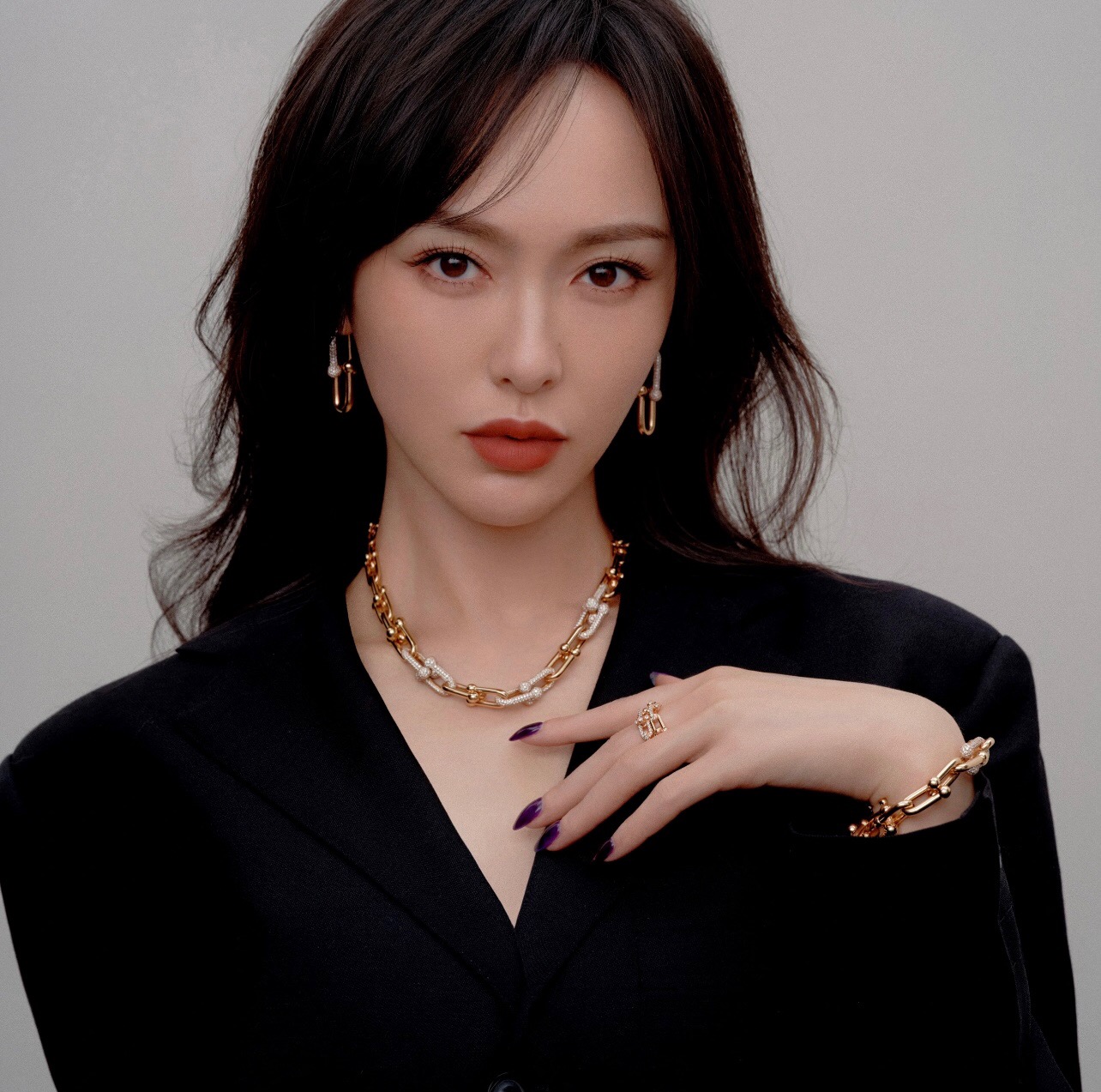 【Tiffany*帝芙尼最新款🆕🆕玫瑰金镶钻渐变马蹄项链】一致官网黄铜材质，非常的上镜‼️设计很特别值得入手高级手工坊系