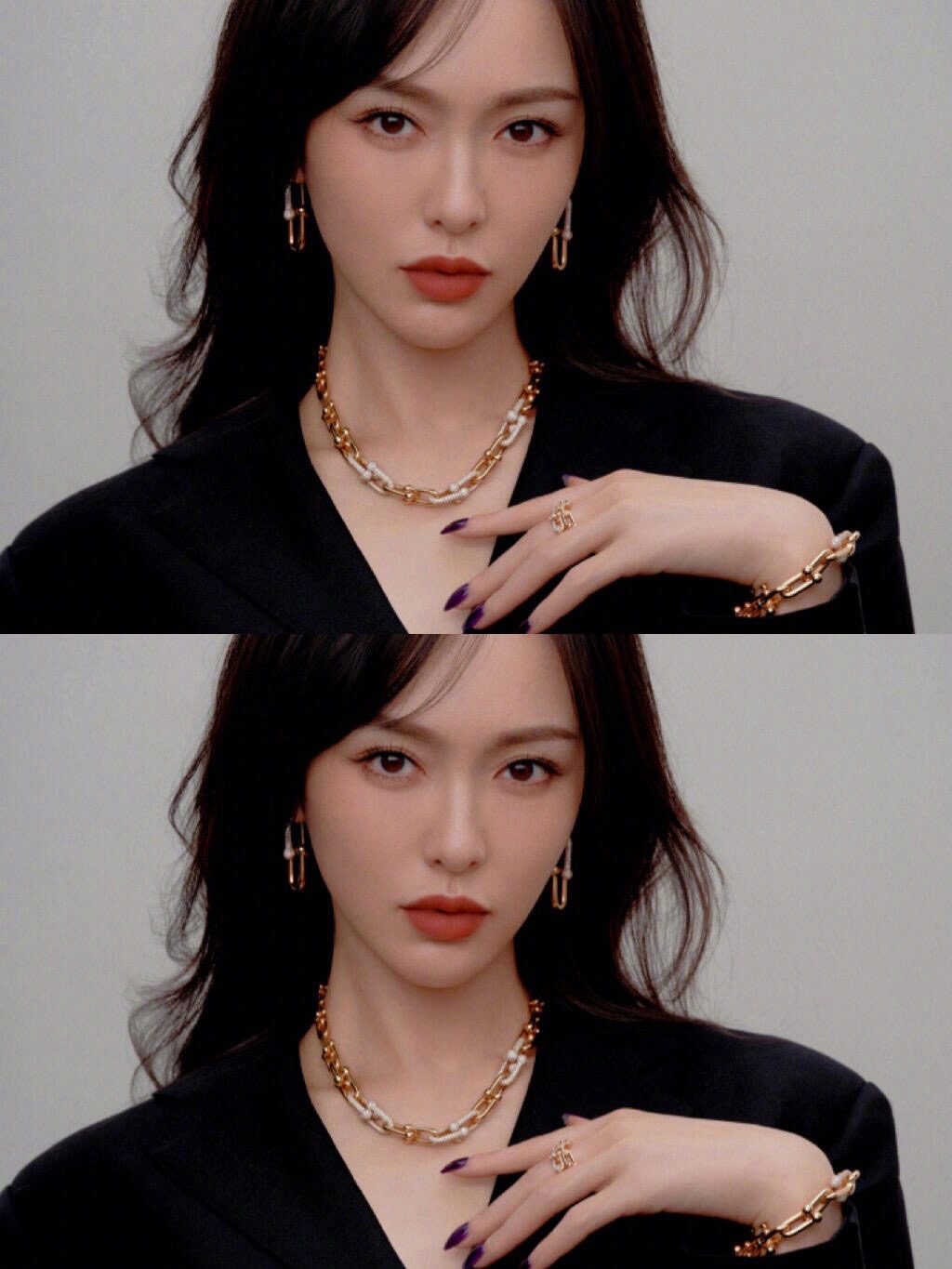 【Tiffany*帝芙尼最新款🆕🆕玫瑰金镶钻马蹄耳钉】一致官网黄铜材质，非常的上镜‼️设计很特别值得入手