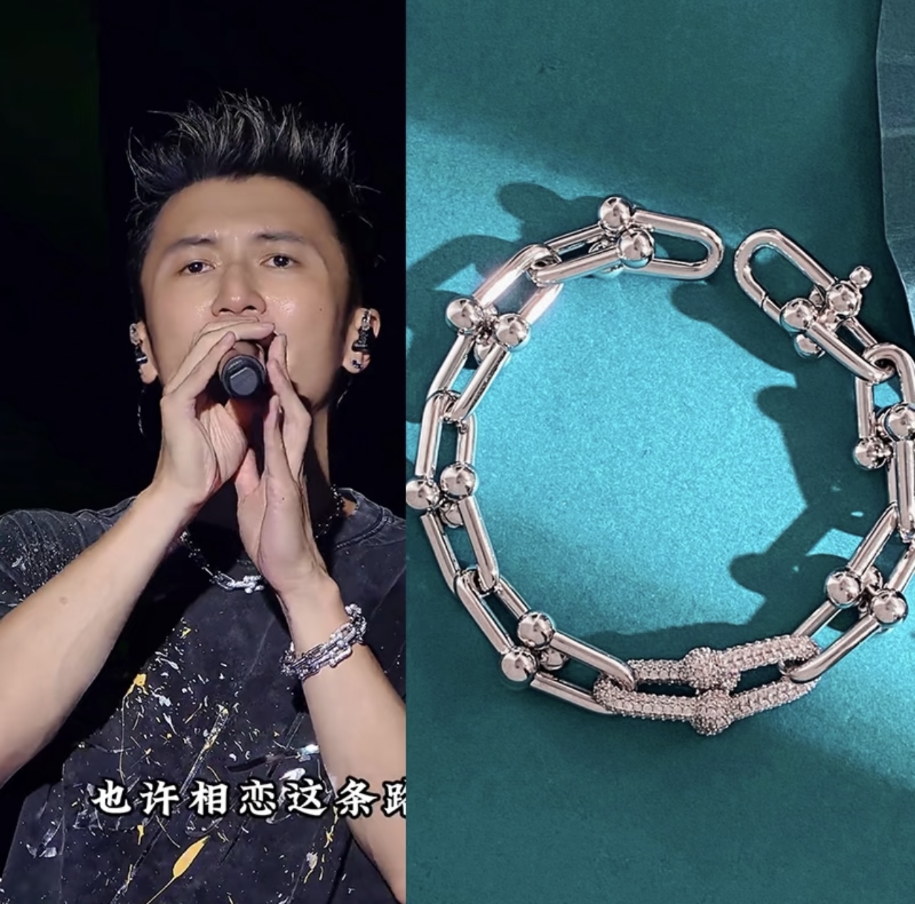 【Tiffany*帝芙尼最新款🆕🆕银色镶钻马蹄手链】一致官网黄铜材质，非常的上镜‼️设计很特别值得入手。