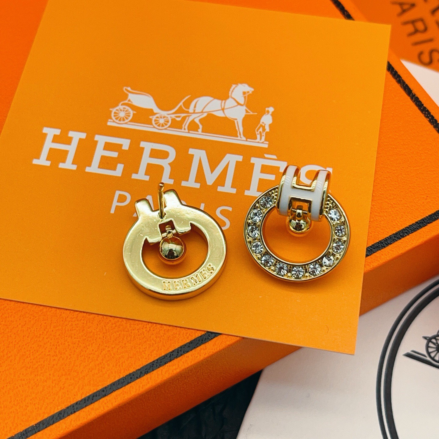 爱马仕 Hermès 传世高定珠宝耳环项链戒指首饰 #3DBFE228 7