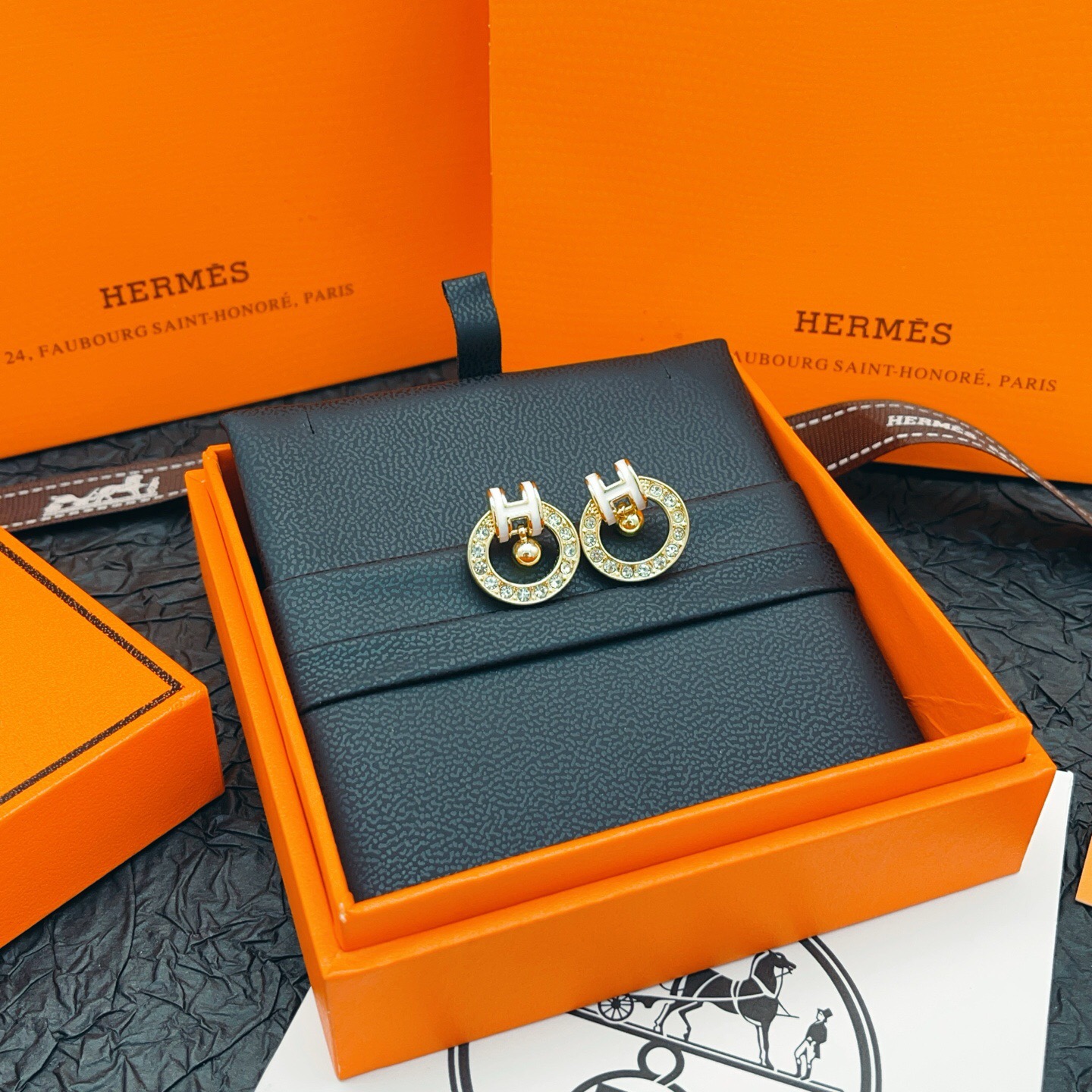 爱马仕 Hermès 传世高定珠宝耳环项链戒指首饰 #3DBFE228 3