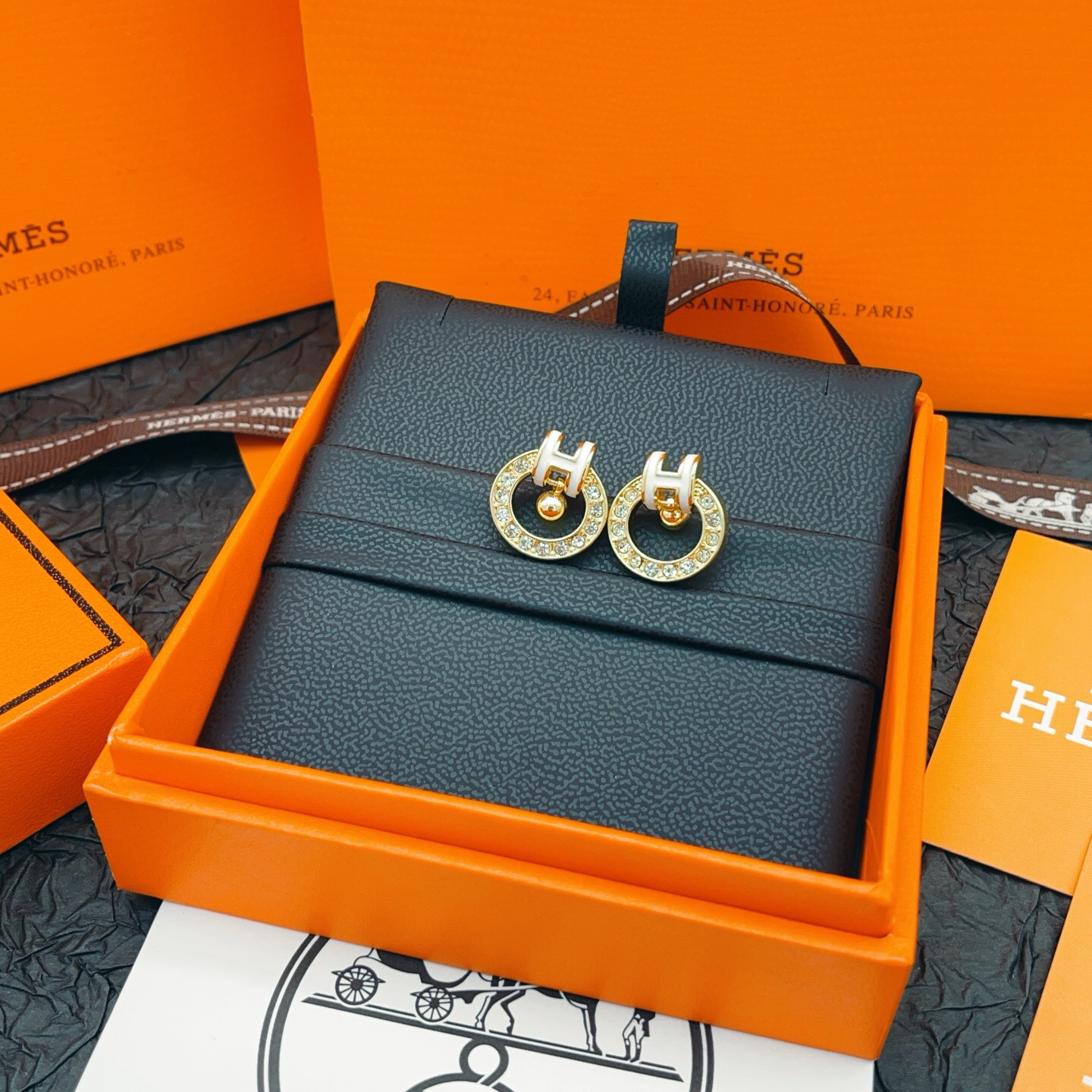 爱马仕 Hermès 传世高定珠宝耳环项链戒指首饰 #3DBFE228 2