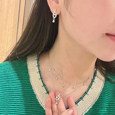 HX040银色【He@mes爱马仕最新款🆕🆕银色满钻猪鼻项链】一致官网黄铜材质,非常的上镜‼️设计很特别 HX040银色【He@mes爱马仕最新款🆕🆕银色满钻猪鼻项链】一致官网黄铜材质,非常的上镜‼️设计很特别