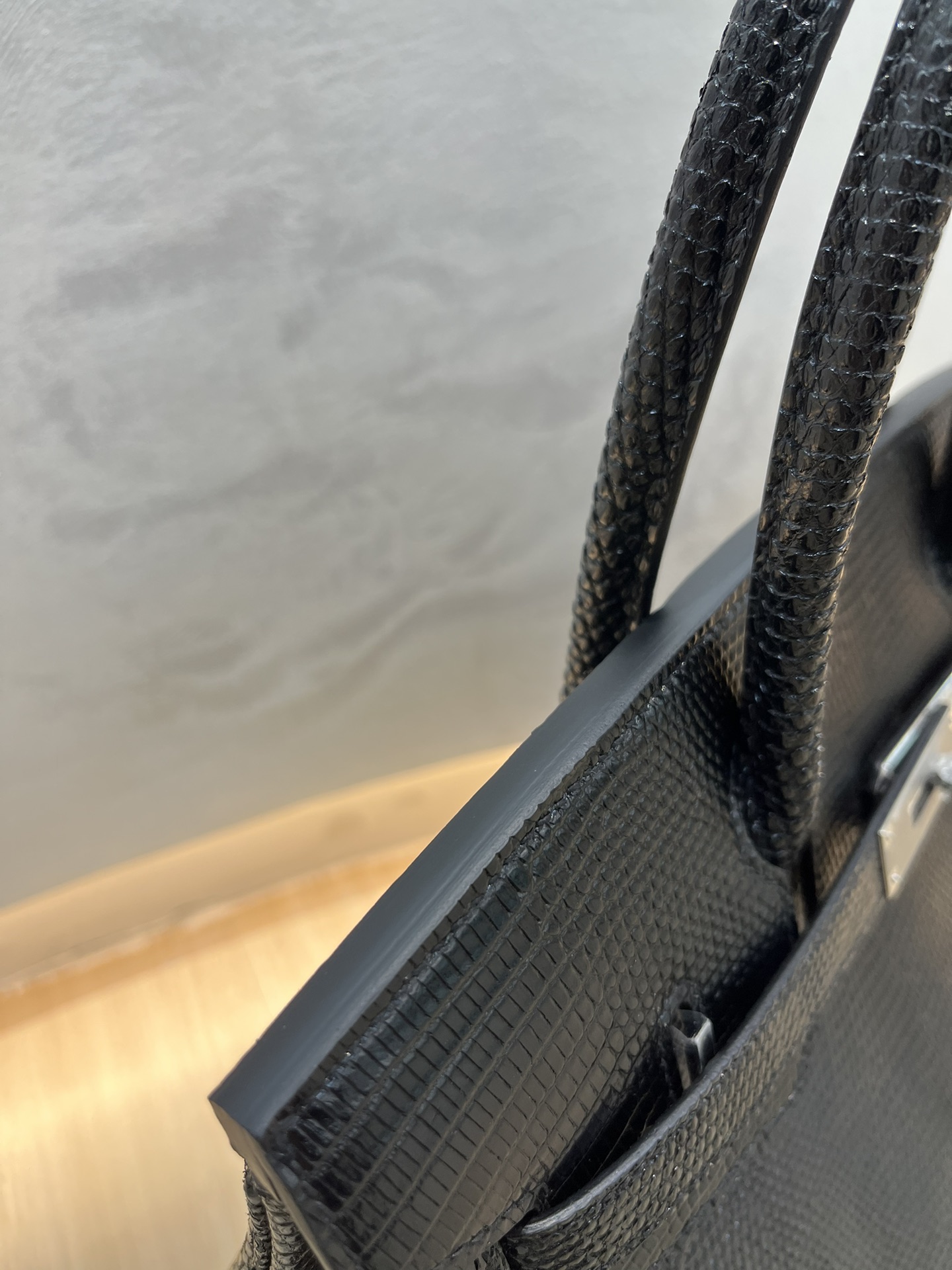 Luxury Hermes Birkin 30 Black Lizard Leather Silver Hardware Top Handle Bag 7 i1702616668 2394 6