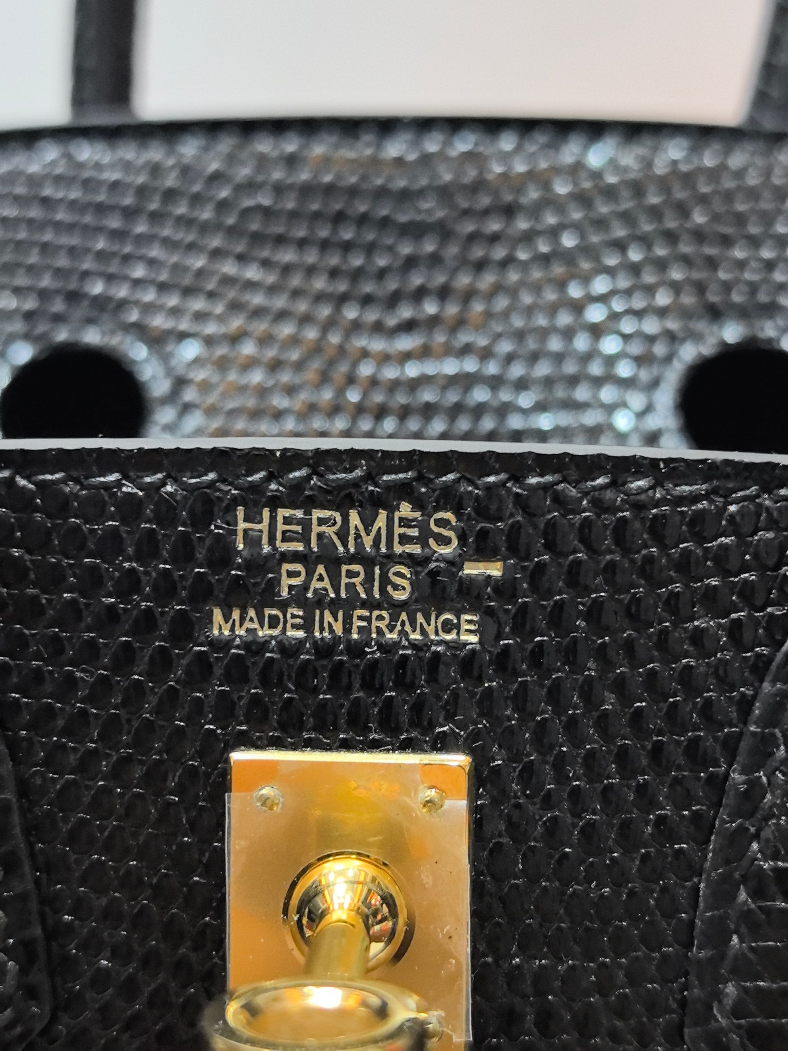 Hermes Black Lizard Birkin 20cm Bag Gold Hardware Top Handle Handbag 7 a1745555771073 7271