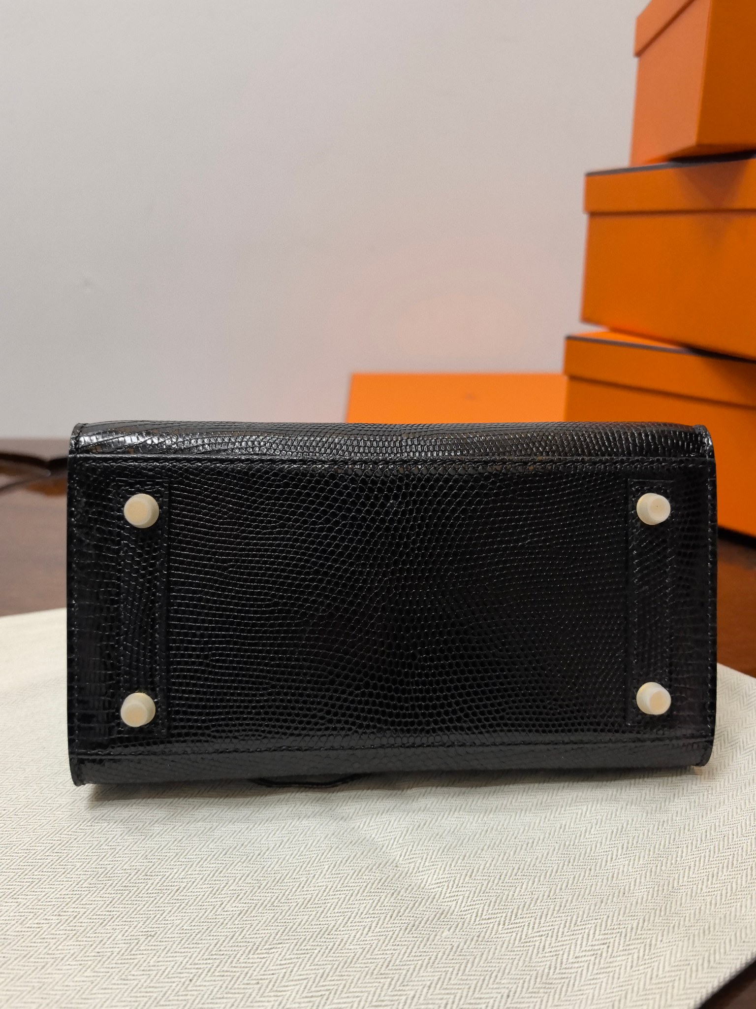 Hermes Black Lizard Birkin 20cm Bag Gold Hardware Top Handle Handbag 9 a1745555771106 8360