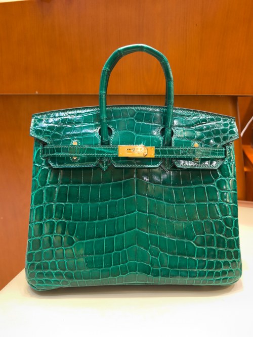 Hermès Birkin 25 Emerald Green Nile Crocodile Gold Hardware Handbag 1 Hermès Birkin 25 Emerald Green Nile Crocodile Gold Hardware Handbag