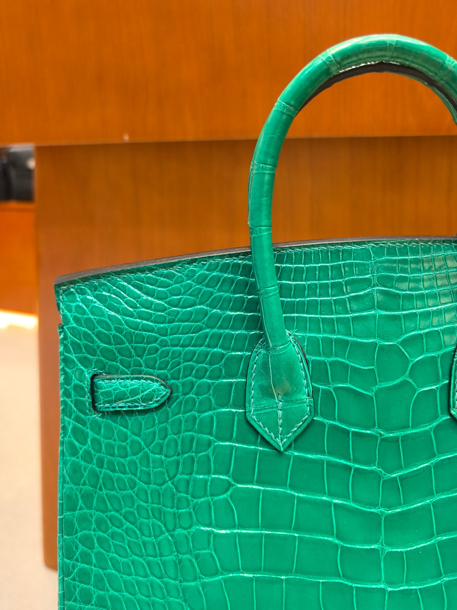 Hermès Birkin 25 Alligator Emerald Green Gold Hardware Handbag 5 a1750593504565 1744