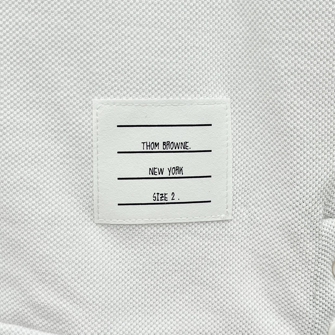 톰브라운 피케 크루넥 반팔 셔츠 상세 이미지 4