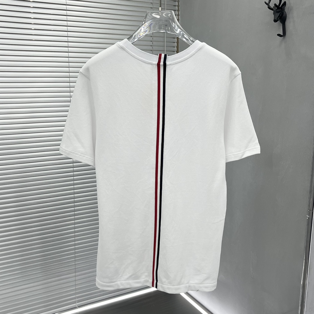 톰브라운 피케 크루넥 반팔 셔츠 상세 이미지 9