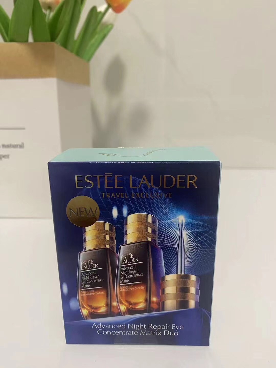 60! Unidad! Crema para ojos 2 en 1 de Estée Lauder 15ML Versión de par, versión Mingtong, calidad sincronizada con el p…