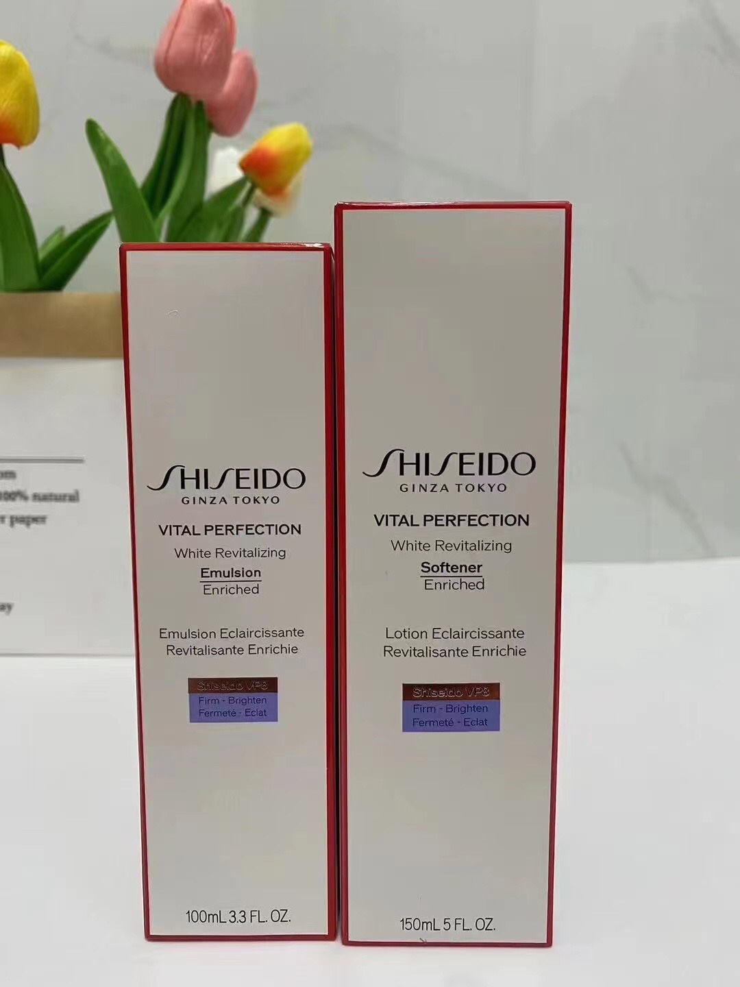 120. Versión 22 Shiseido Vital Perfection Agua y Emulsión / Versión Mingtong 🔜 Versión Mingtong. Alta calidad ❗ 2 tipo…