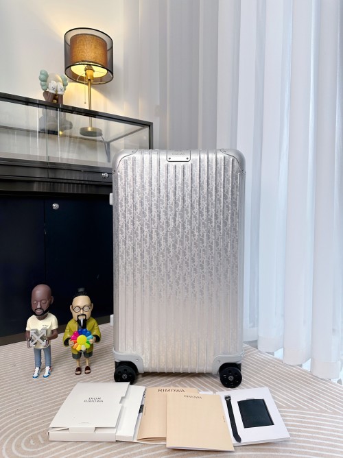Dior x Rimowa Cabin Suitcase Aluminum Trolley 31-inch Silver Limited Edition 1 Dior x Rimowa Cabin Suitcase Aluminum Trolley 31-inch Silver Limited Edition