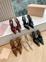 MiuMiu High Heel Pumps Sandals Single Layer Shoes Spring/Summer Collection
