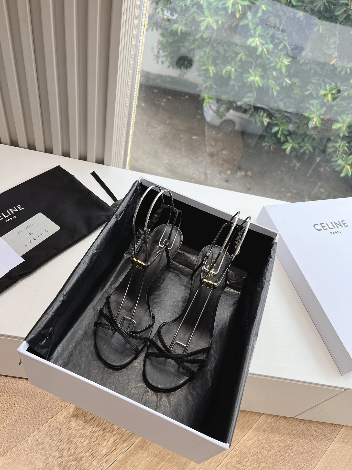 Celine Schuhe Pumps Mit Hohem Absatz Sandalen Badelatschen Rindsleder Echtleder Frühling/Sommer Kollektion Vintage