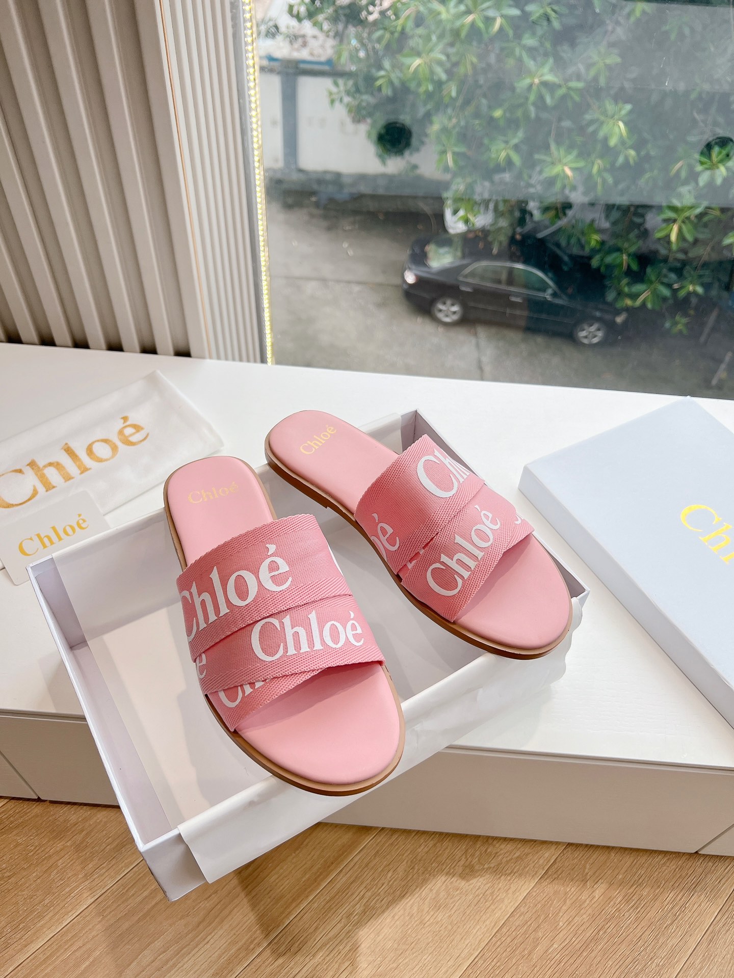 Chloe Caucasian Weaver Slippers: Stylish Summer Sandals with High-Density Rubber Soles