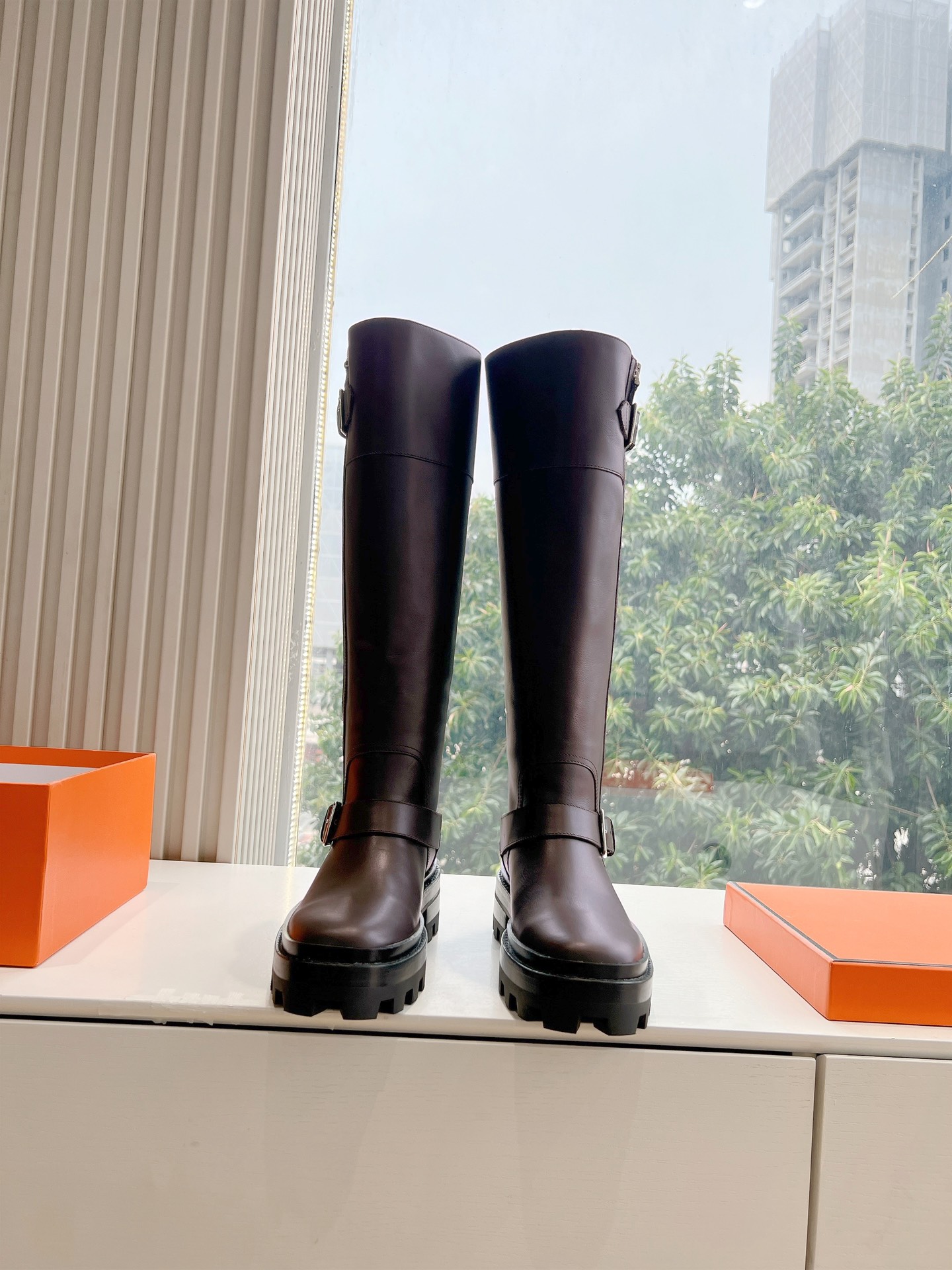 Hermes Long Boots Cowhide Fall/Winter Collection